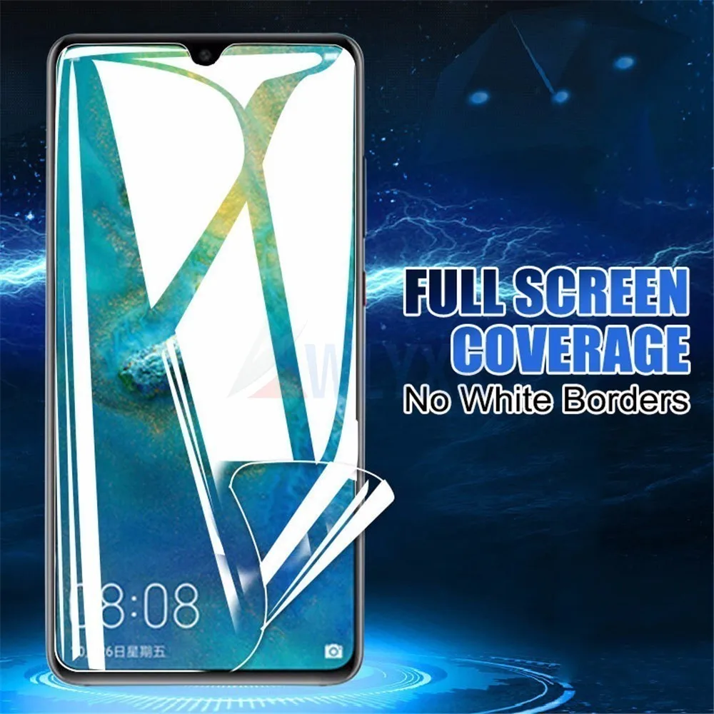 8D полностью мягкая Гидрогелевая пленка для Huawei Mate 20 10 P20 P30 Lite Pro Защитная экрана