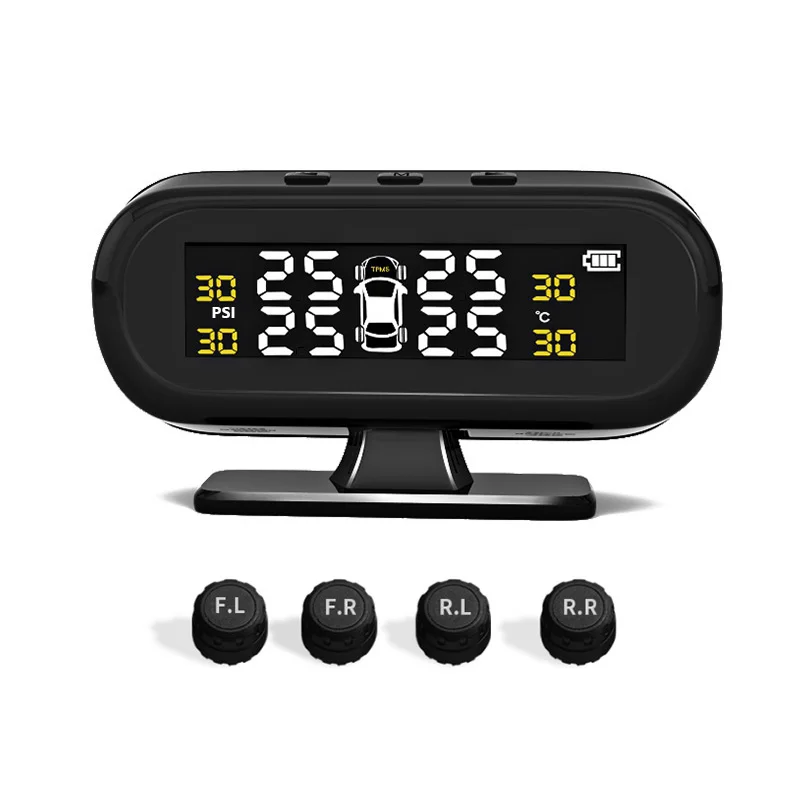 Мини Солнечная система контроля давления в автомобильных шинах TPMS с 4 внешними