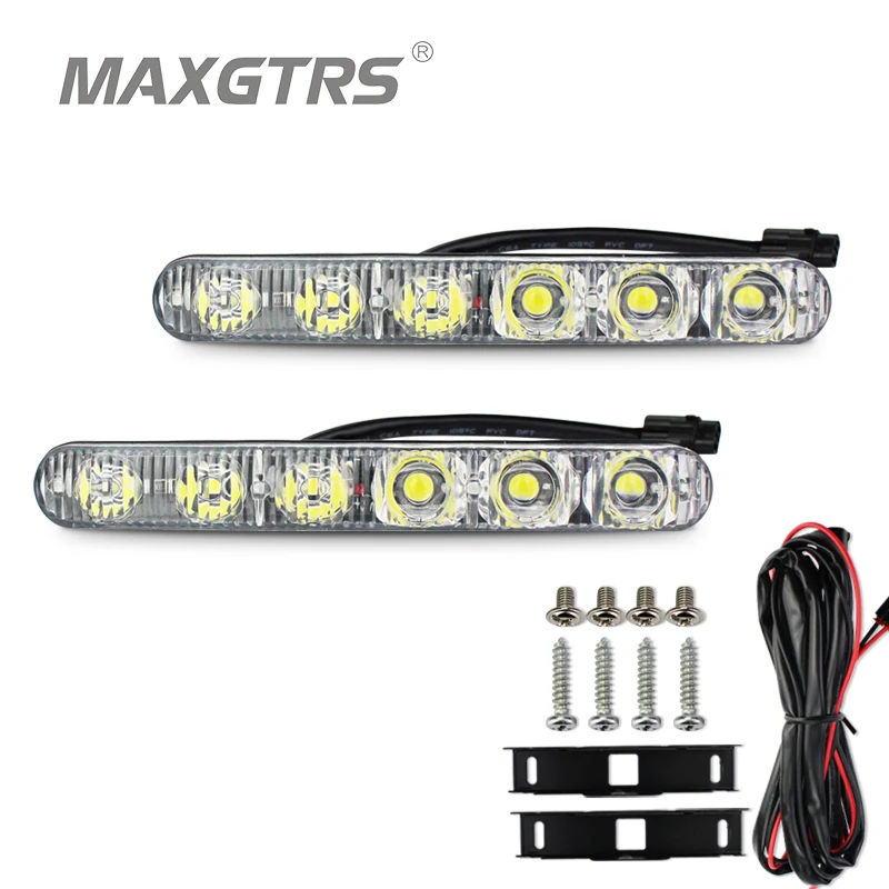 2x дневные ходовые огни высокой Мощность 2X6 Led 18 Вт светодиодные автобильные