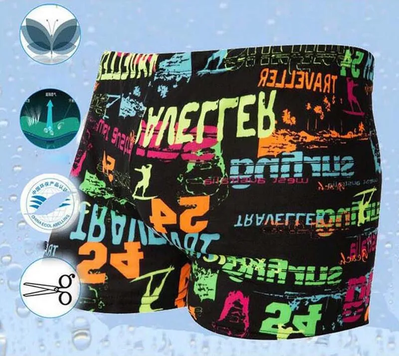 2020 New Print Men's Beach Swimming Trunks Swimsuit Elastic Swim Shorts Surfing Summer Boxer | Спорт и развлечения