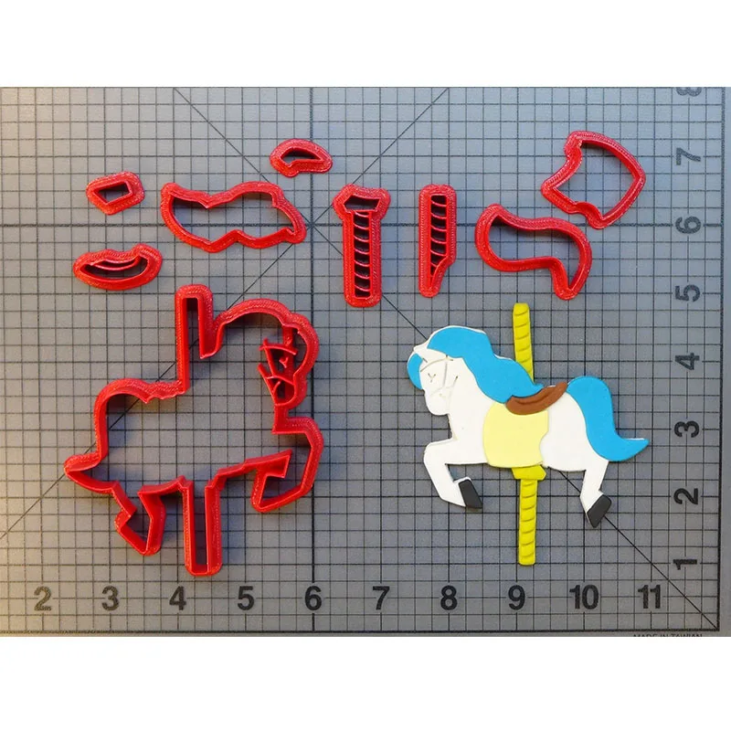 Милая карусель конский резак для печенья изготовленный на заказ 3D печатная форма