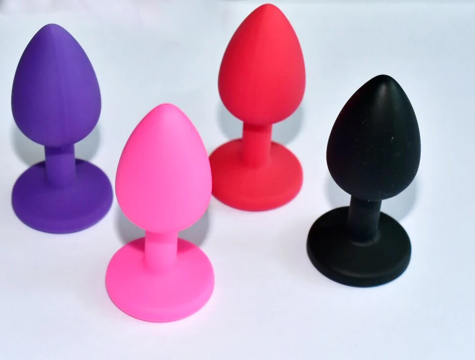 size S silicone anal plug butt bead gem jewel diamond inside sex toys for adult | Красота и здоровье