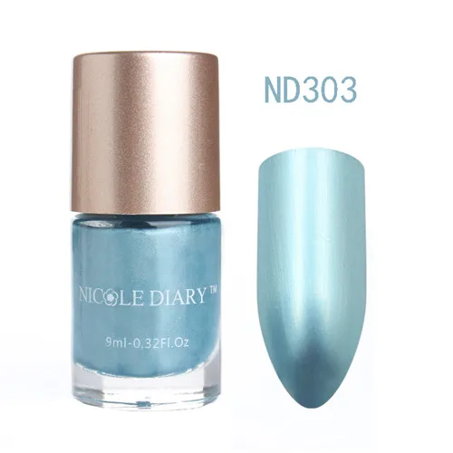 ND303 NICOLE DIARY 9 мл матовый лак для ногтей эффект металлик зеркальный эффект пашм серия Быстросохнущий маникюрный лак для ногтей лак - Цвет: ND303
