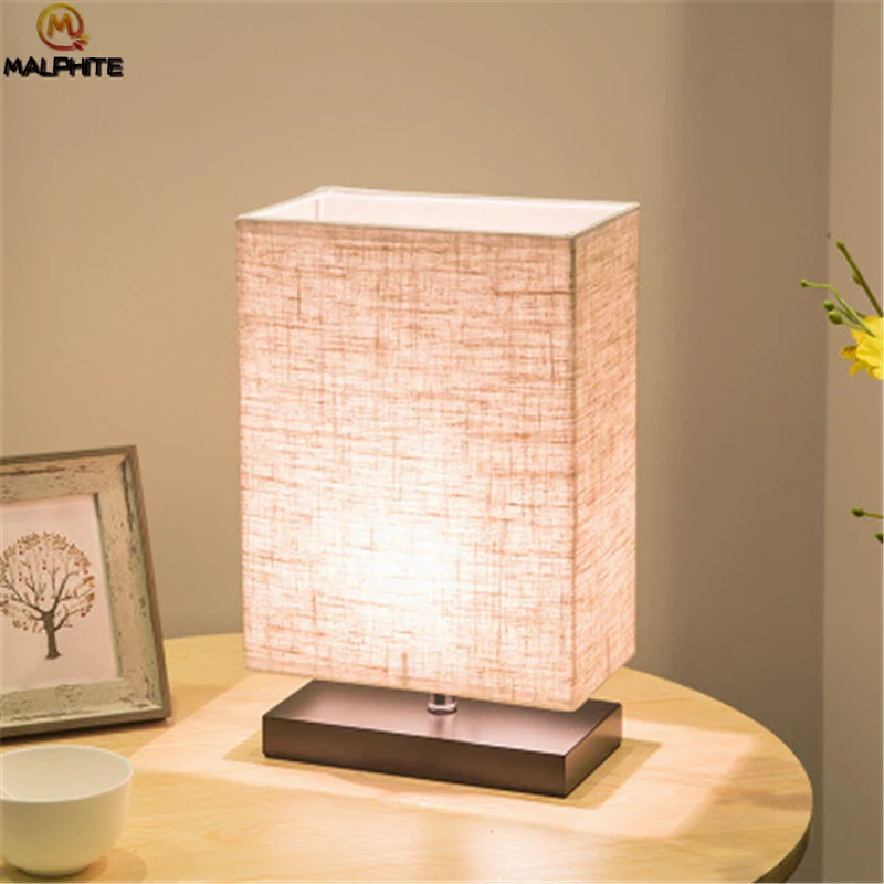 

Modern Linen Table Lamps For Living Room Lamps Table Fixtures Table Light Bedroom Bedside Lamp Wood Home Decor Luminaire Table