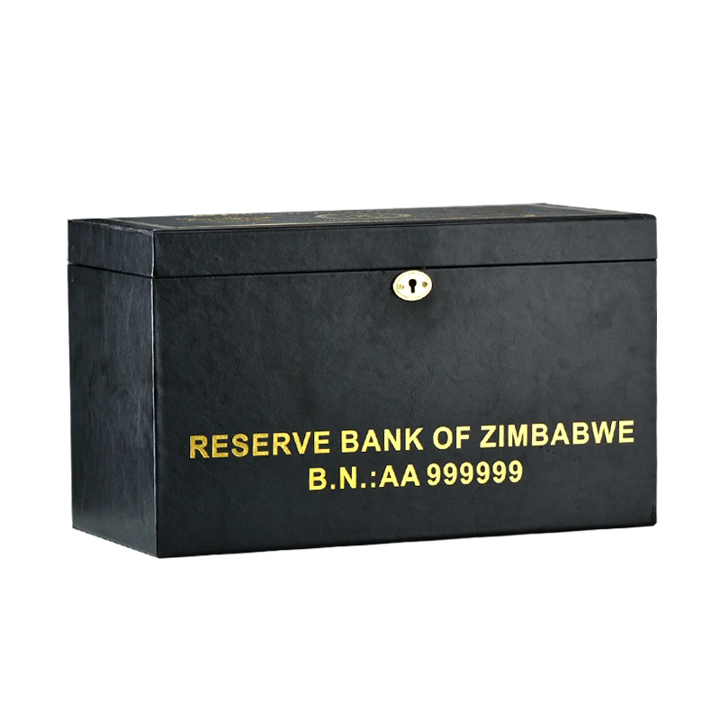 WR Zimbabwe 100 триллионов позолоченных банкнот 1000 шт с деревянной коробкой бизнес