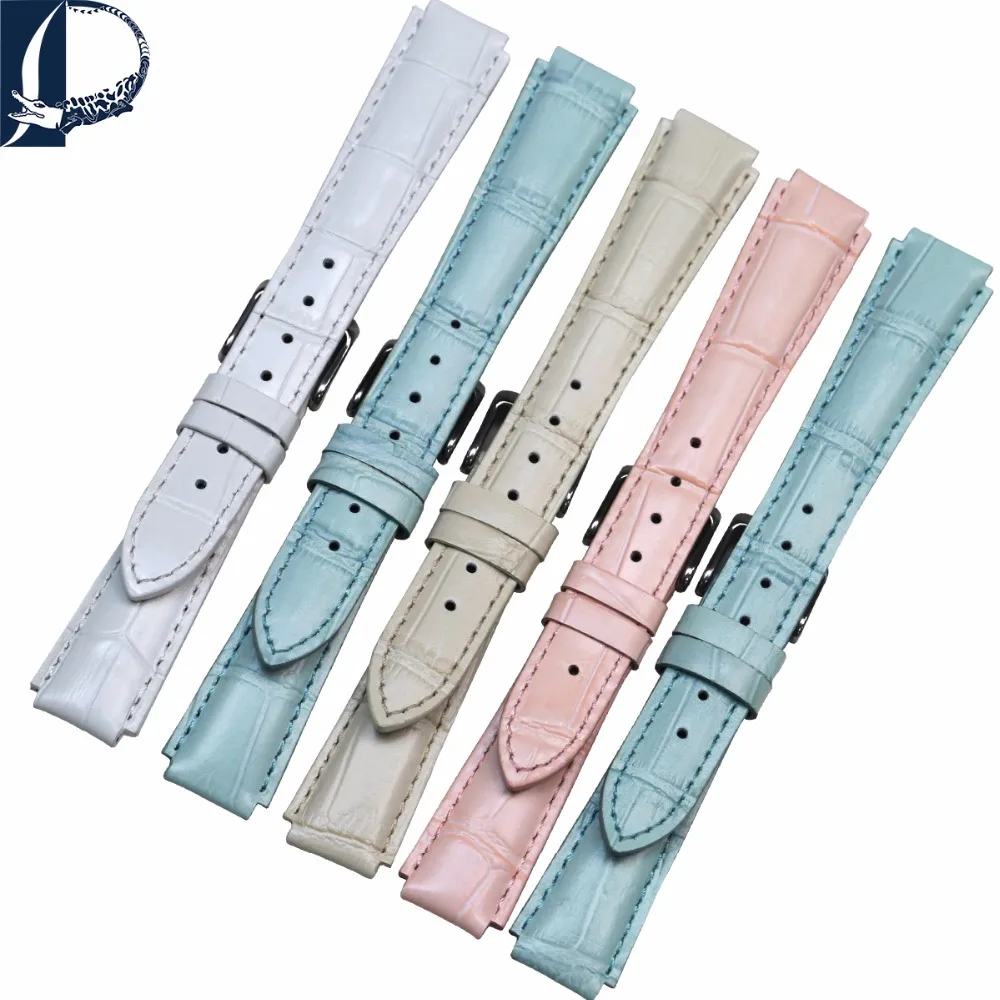 Pesno подходит для Casio LTP-2069L телячья кожа ремешок для часов Белый Розовый Синий Бежевый 18 мм женские часы аксессуары