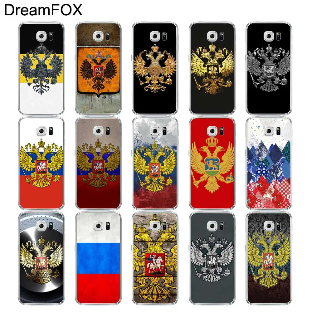 DREAMFOX L233 Russia Emblem Soft TPU Silicone Cover For Samsung Galaxy S5 S6 S7 S8 S9 S10 S11 5G S11E S10E Lite Edge Plus Case |