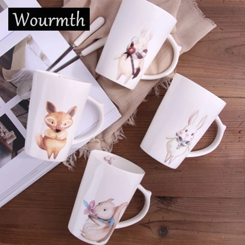 WOURMTH 1 шт. кружки с животными Высокое качество керамическая чашка кофейная