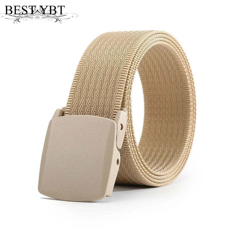

Best YBT Unisex Belt Nylon Plastic steel Smooth buckle Women Belt Personality comfortable High Quality Hot Selling Men Belt