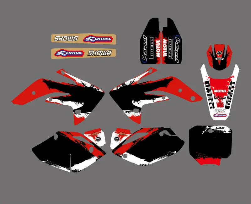 Набор наклеек для графики и фона мотоцикла Honda CRF150R с жидкостным охлаждением 2007-2012