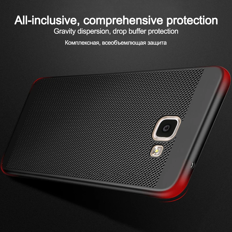 Ultra Slim Phone Case For Samsung J7 J5 J3 2017 A7 A5 A3 Hollow Heat Dissipation Cases Hard PC A6 A8 2018 Back Cover Coque |
