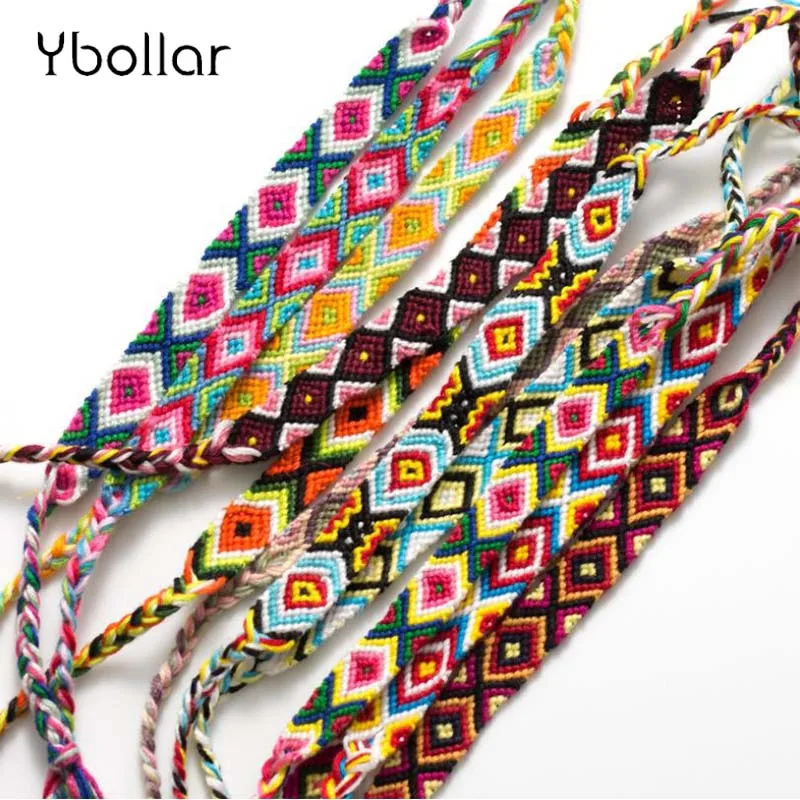 

1pc Brazil Boho Hand Weave Braided Bracelets for Women Bohemian Vintage Cotton Rope Ethnic Charm Geometry Bracelets Jewelry