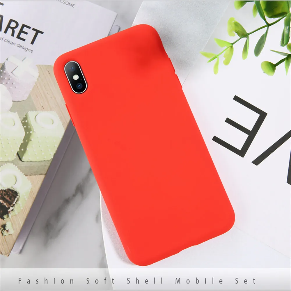 Lovebay жидкий тонкий мягкий чехол для телефона для iPhone 11 8 7 6s Plus Мягкий силиконовый чехол однотонный карамельный цвет для iPhone 11Pro X Xs Max XR