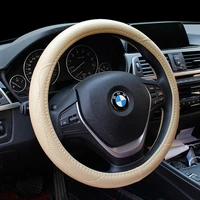 38cm car steering wheel cover anti slip leather cars wheels covers breathable hand stitching steering wheel car stying universal