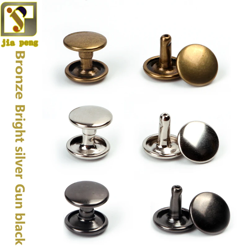 100 шт. кожаные заклепки из металла серебряные круглые ремешки для шитья в стиле