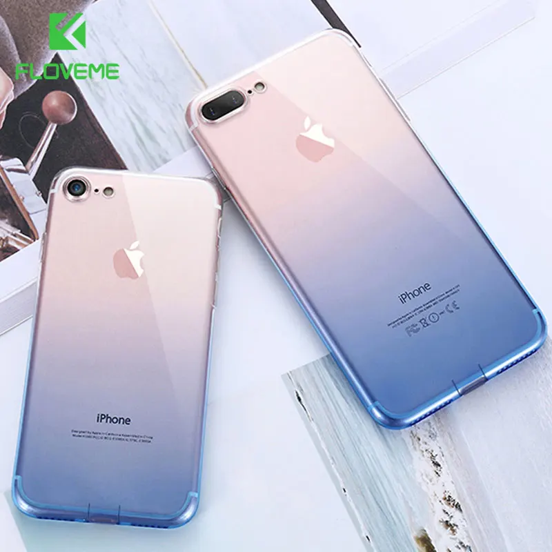 FLOVEME для iPhone 7 7 Plus 8 8 Plus Прозрачный Ультра Тонкий Мягкий ТПУ силиконовый чехол для iPhone 6 6 s Plus; iPhone 5 5S SE Капа чехлы чехол на айфон 7 6 5s 6s se чехол на айфон X for iphone x xs xs max xr case