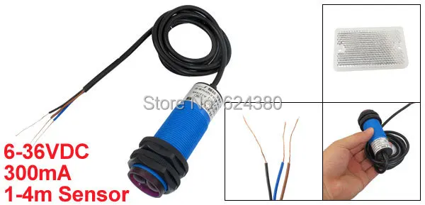 Фотоэлектрический переключатель Фотодатчик светоотражающий тип 6-36 В