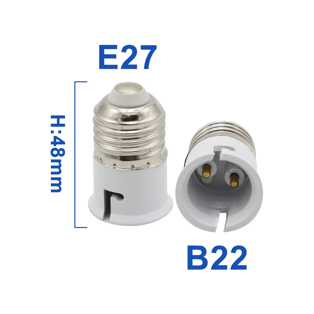2 шт./лот GU5.3 MR11 MR16 G4 держатель лампы конвертер E27 T5 T8 2G11 основание светильника E40 E14 B22 светильник гнездо usb адаптер сша ес разъем для светодиодный - Цвет: E27 To B22(White)