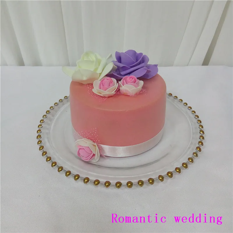 8 шт. в партии Свадебная стеклянная тарелка для украшения свадеб|Одноразовая