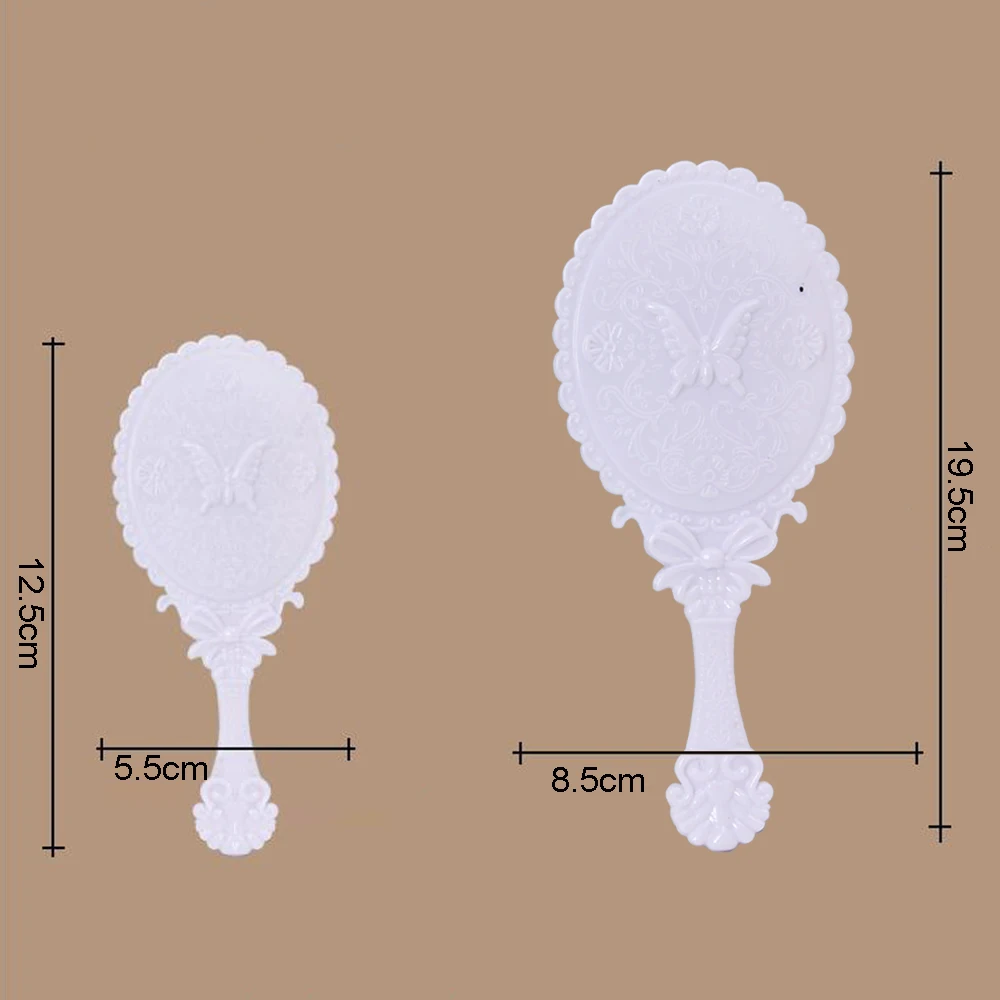 Бабочка Repousse винтажное зеркало женские Овальные ручной красоты макияж зеркала