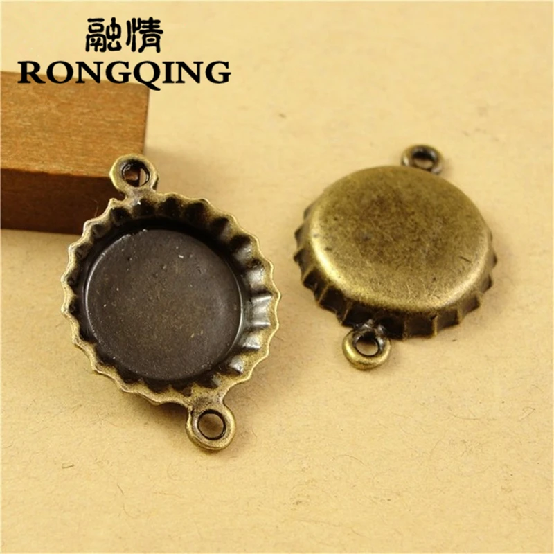 

RONGQING 40 шт./лот крышки для пивных бутылок Ретро лоток DIY аксессуары оптом ремесло 16 мм