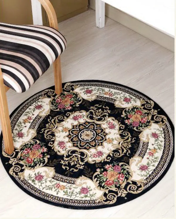 Круглые жаккардовые коврики для гостиной и ковры мягкий напольный коврик