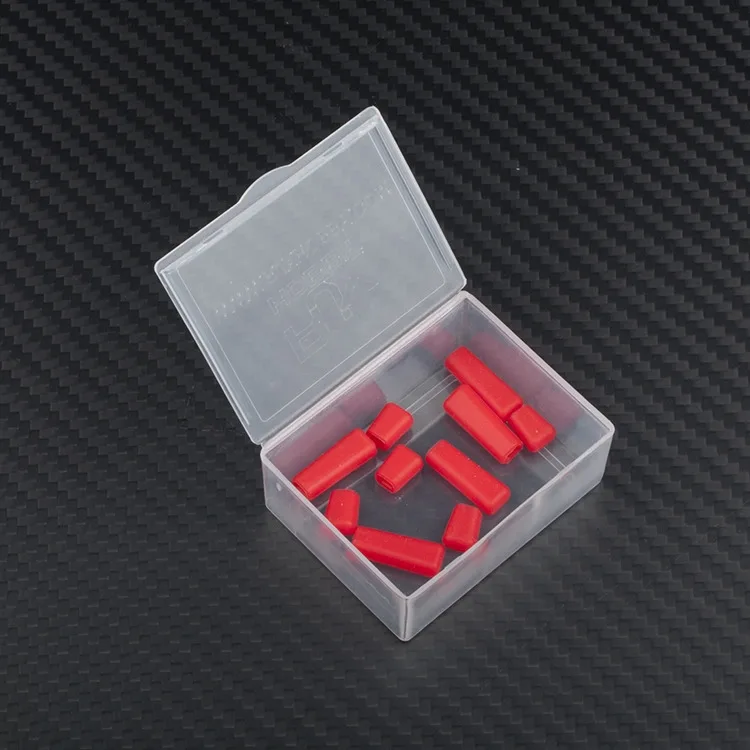 10pcs Red RJXHOBBY 10 шт. Slicone нескользящий переключатель передатчика Чехлы для Futaba Frsky Mikado JR X7 X12S X9DP - Цвет: 10pcs Red