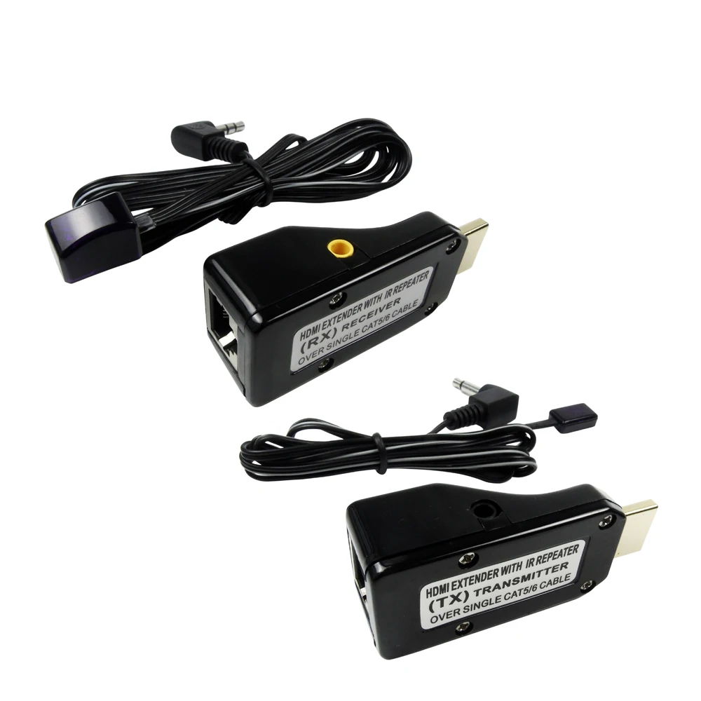 2 шт. удлинитель HDMI по CAT5E/CAT6 SZBJ HD101 с ИК-повторителем 1080P CAT6 расстояние между до 30 м -