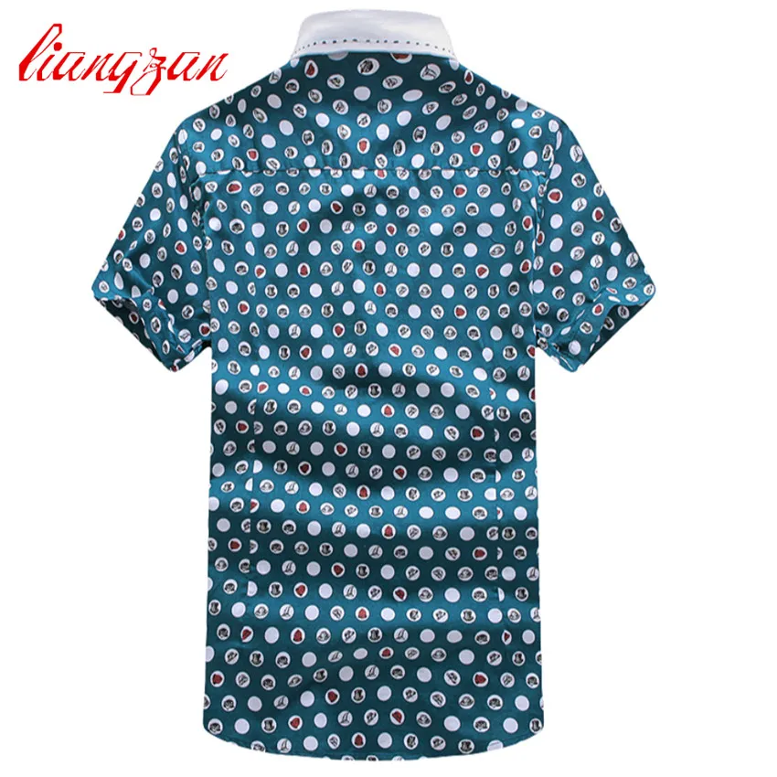 Для мужчин Повседневное Лето Сорочки выходные для новый Slim Fit короткий рукав