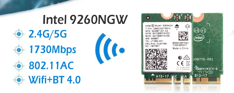 Двухдиапазонная 1,73 Гбит/с для Intel 9560NGW 802.11ac NGFF Key E 2,4G/5G WiFi+ BT5.0 карта Bluetooth 5,0 9560AC сетевая карта для ноутбука