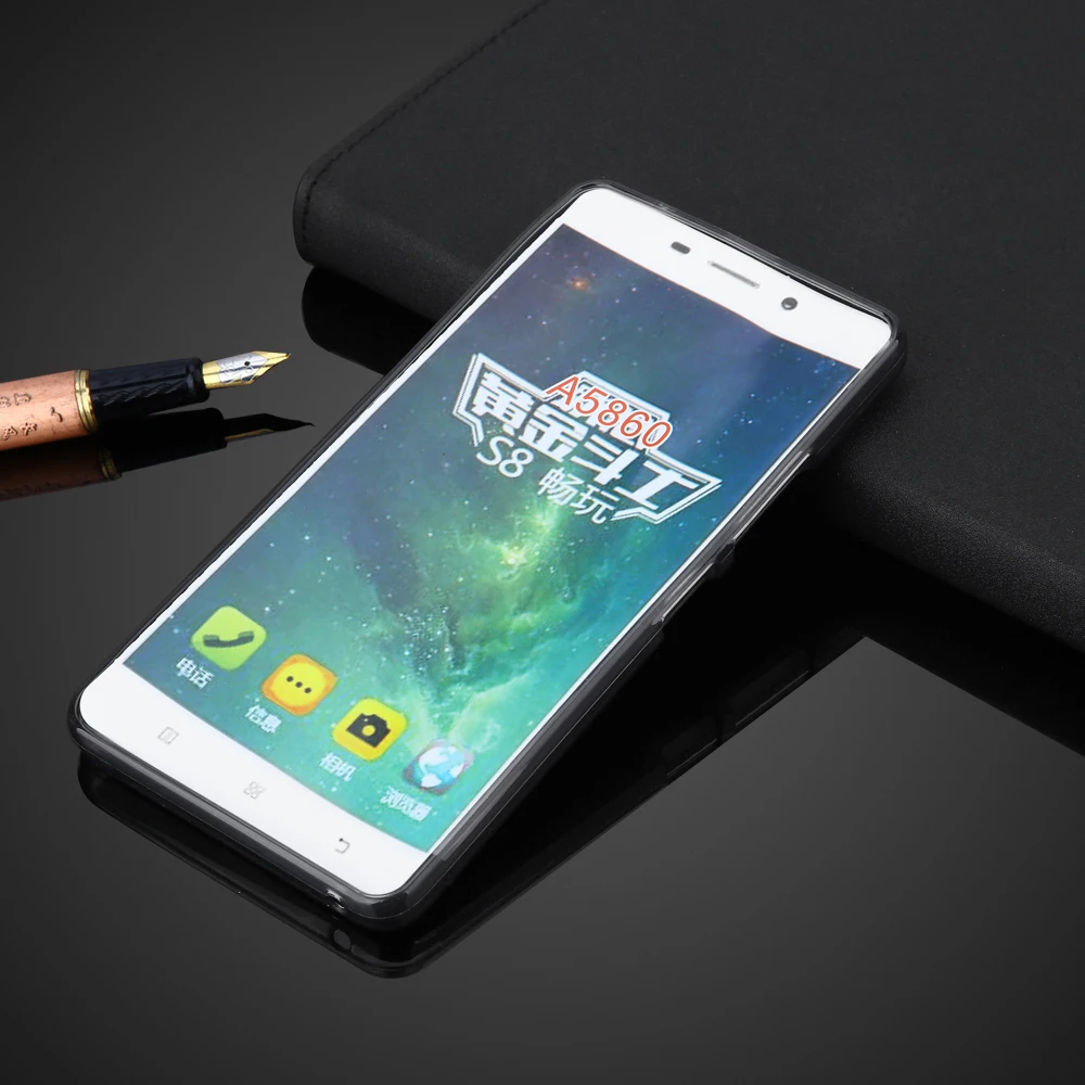 2 шт. для Lenovo A8 A806 A808 A808T/A916 /A1010 a20 /A5600 A5860 ТПУ прозрачный мягкий силиконовый скраб