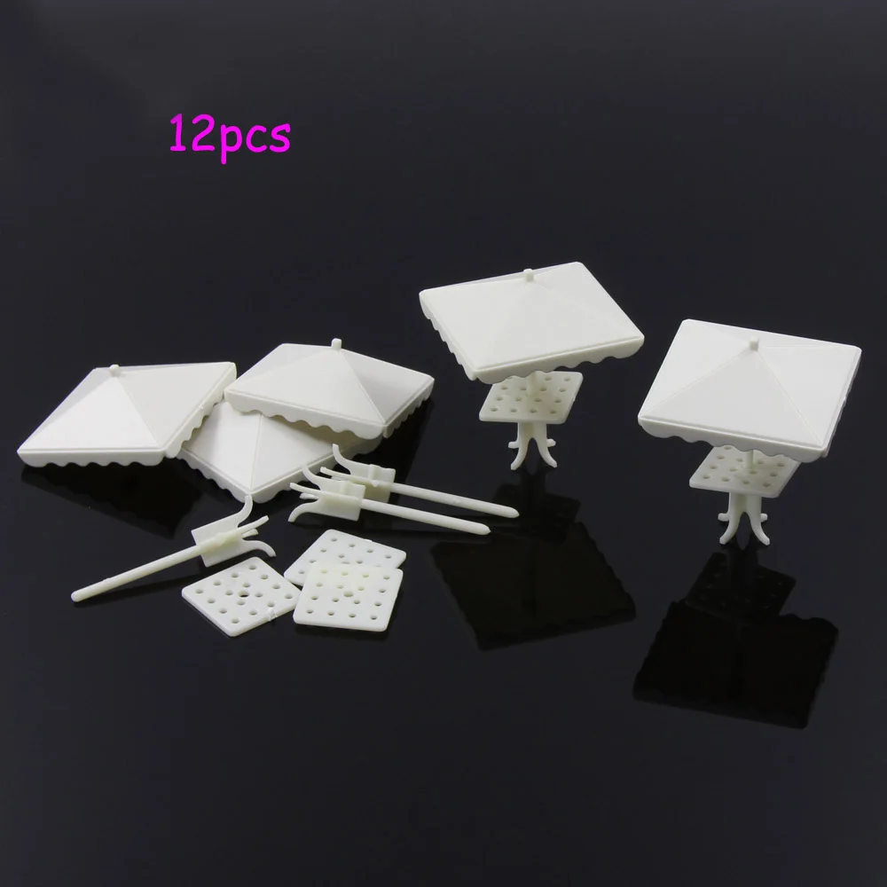 12 шт. сделай сам квадратный зонтик для поезда модель с четырьмя углами подарки 1:75