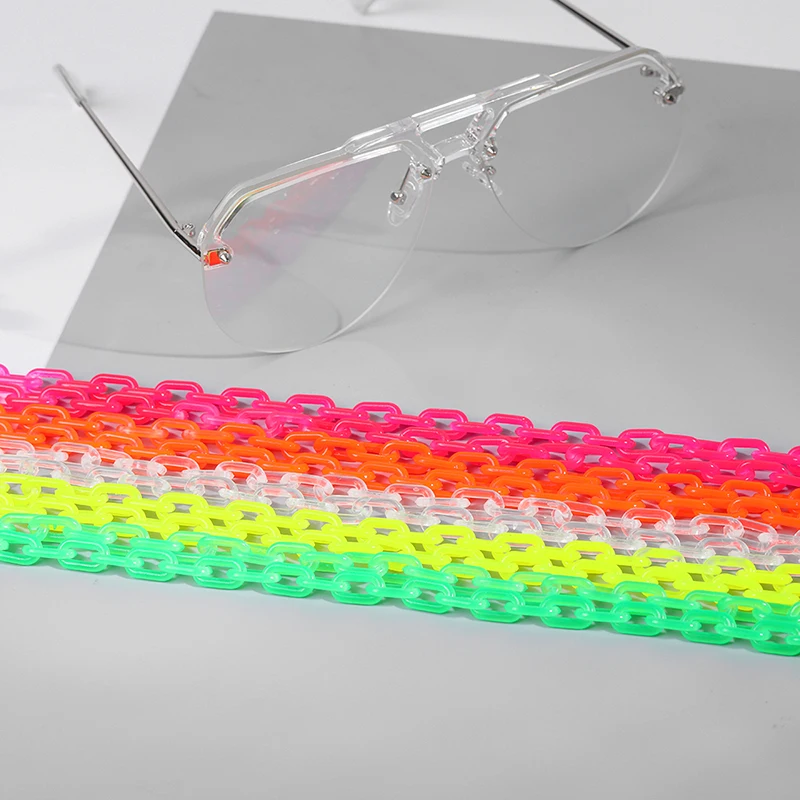 Fashion Multicolor Acrylic Eyeglass Chain for Reading Women Eyewears Accessories Sunglasses Chain Cord Holder Neck Strap Rope