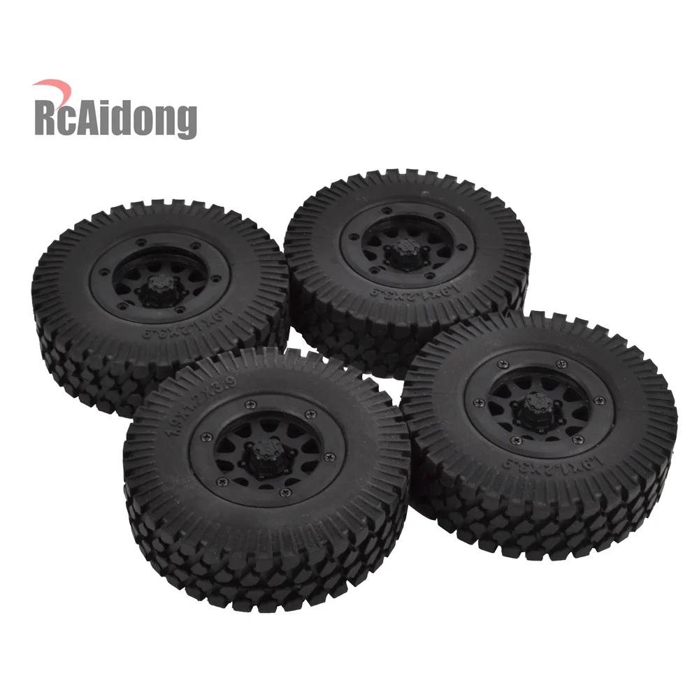 4 шт. 1 9 &quotрезиновые шины и пластиковые Beadlock Обода Колеса для осевого SCX10 D90 Tamiya CC01
