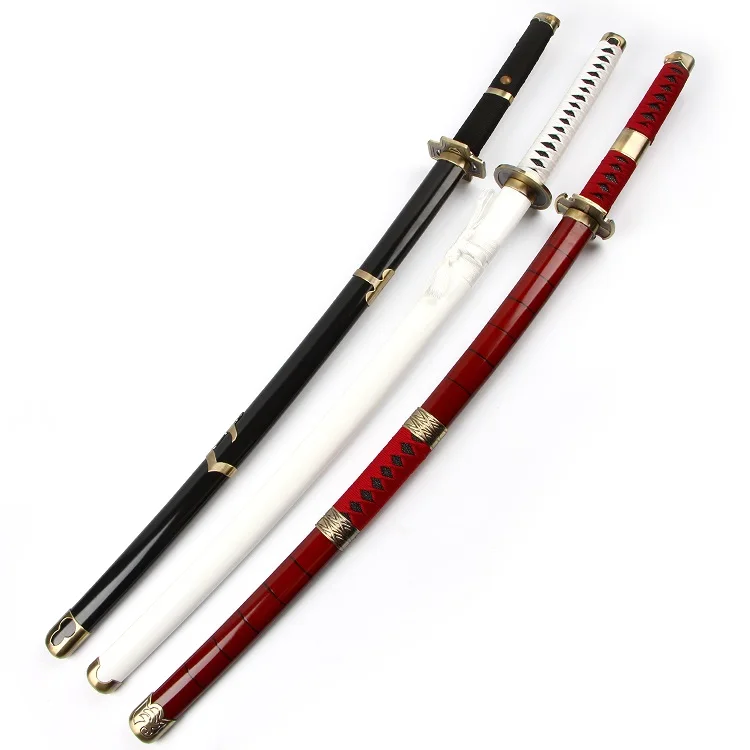 3 Swords Version 1 One piece Roronoa Зоро мечи Wado Ichimonji& Sandai Kitetsu& Yubashiri& Black Sword Shusui реквизит для косплея - Цвет: 3 Swords Version 1