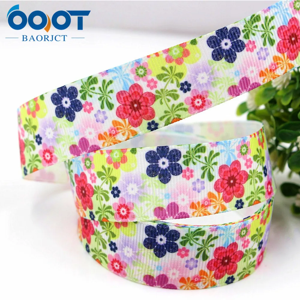 OOOT BAORJCT 175234 22 мм 10 ярд ленты с цветами Термальность печатным рисунком grosgrain