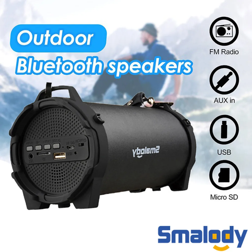 Беспроводной Bluetooth динамик стерео Бас открытый AUX FM радио TF Hifi Soundbox Новая мода Прямая
