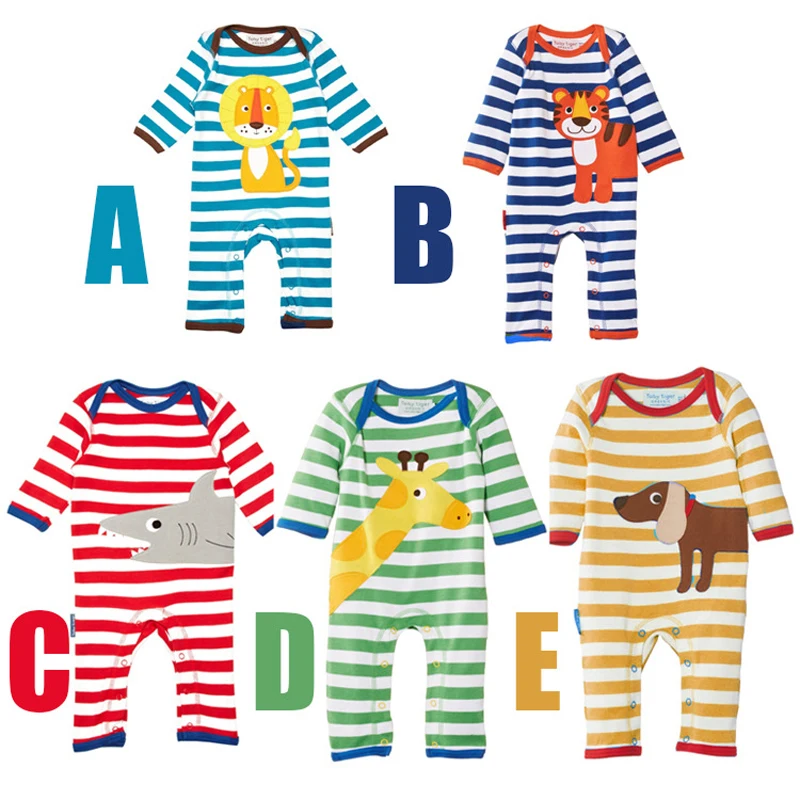 Бесплатная доставка Детские ползунки с длинными рукавами 100% хлопок | Детская