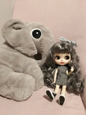 Модное платье для куклы Blyth с оборкой в клетку pullip ob24 Azone Одежда 30 см 1/6 аксессуары