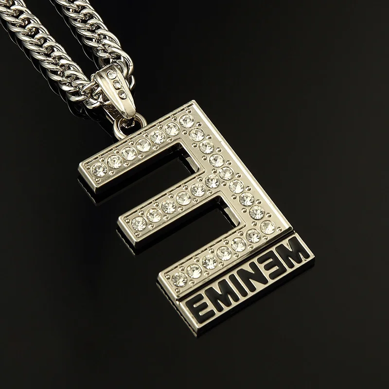 Мужская цепь в стиле хип хоп с надписью ожерелье Eminem длинные цепи подвески из