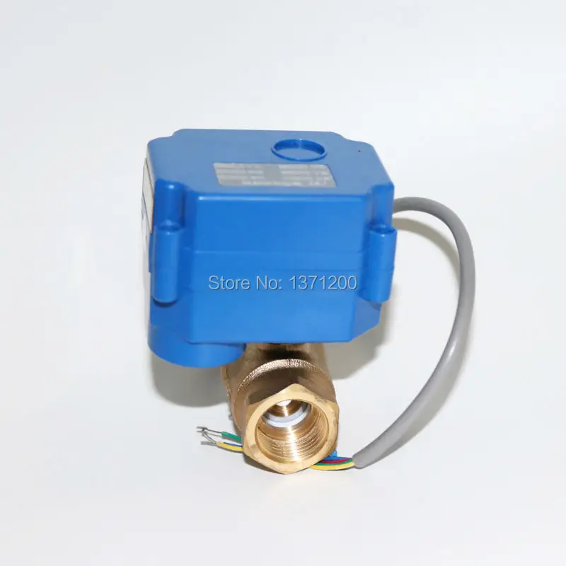 Совершенно новый 1/2 &quotDN15 DC12V моторизованный шаровой клапан латунный
