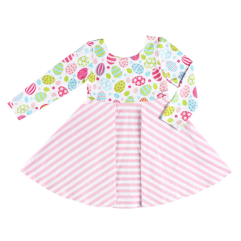 Kaiya Angel Spring Autumn New Girls Dress Sweet and Lovely Style Easter Painted Eggshell One Pcs Sell Factory Wholesell | Детская одежда