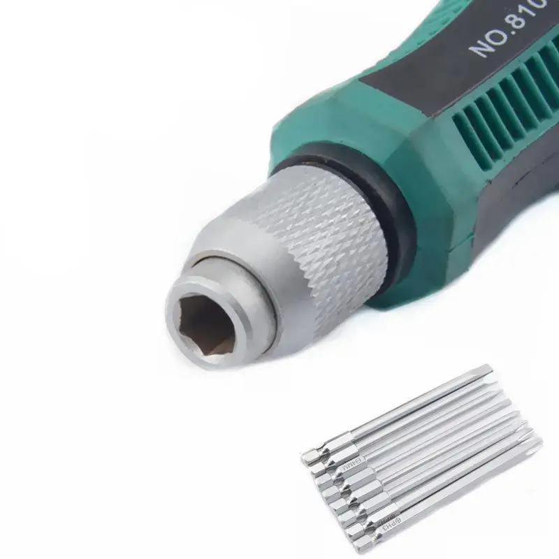 

Hot 9 Pcs Screwdriver Set 1/4 inch 6.35mm Phillips Bit Set With Magnetic Multi Tool Electronic Repair Hand Tool Kit