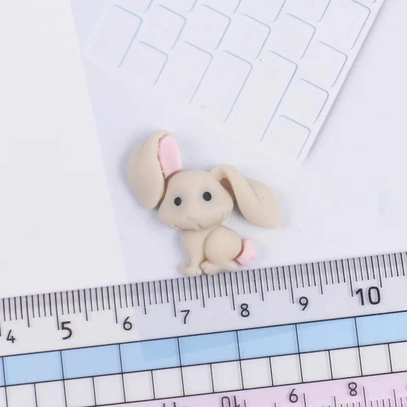 10 шт. Kawaii Смола Животные на плоской подошве с украшением в виде задней смола