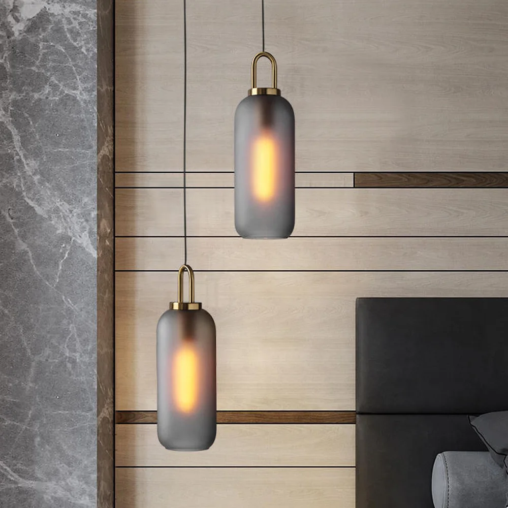 Постмодерн ins подвесные светильники роскошный ресторан лампы скандинавский бар Спальня прикроватный стеклянный шар один подвесной светильник