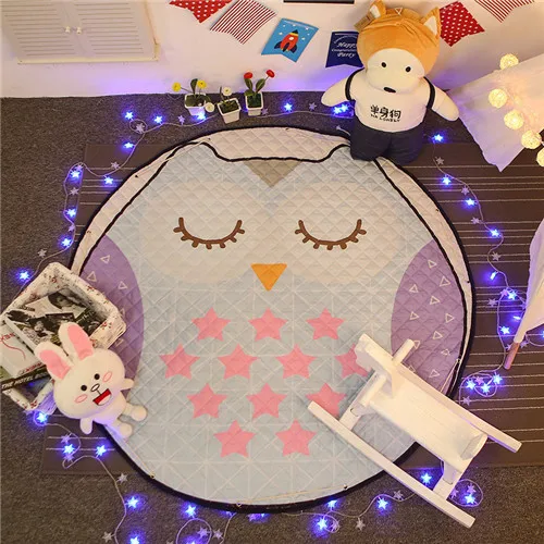 big owl Домашний декор ковер для детской комнаты круглый 150*150 см лиса детский игровой коврик лоскутное одеяло для пикника ANITSLIP tapetes para casa sala kid tapis - Цвет: big owl