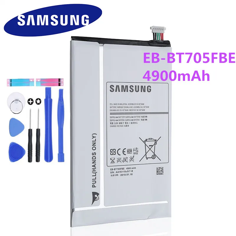 Samsung 100% оригинальный запасной аккумулятор EB BT705FBE для samsung Galaxy Tab S 8 4 T700 T705