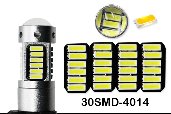 IJDM Высокая мощность 6500K белый 30-SMD 4014 881 889 H27 светодиодный Сменные лампы для автомобильных противотуманных фар, ca DRL лампы, 12V автомобильный светодиодный, желтый/красный