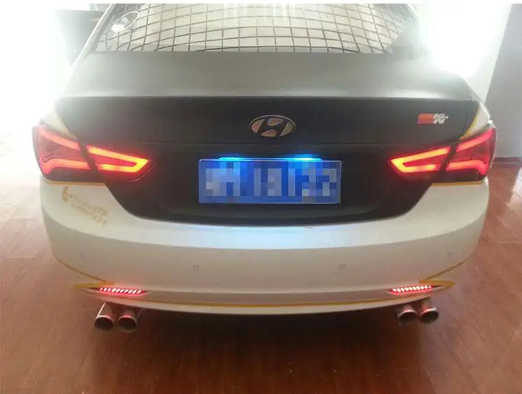 

Osmrk LED warning light + brake light + turn signal rear bumper light reflector for Hyundai sonata 8 2011-2015