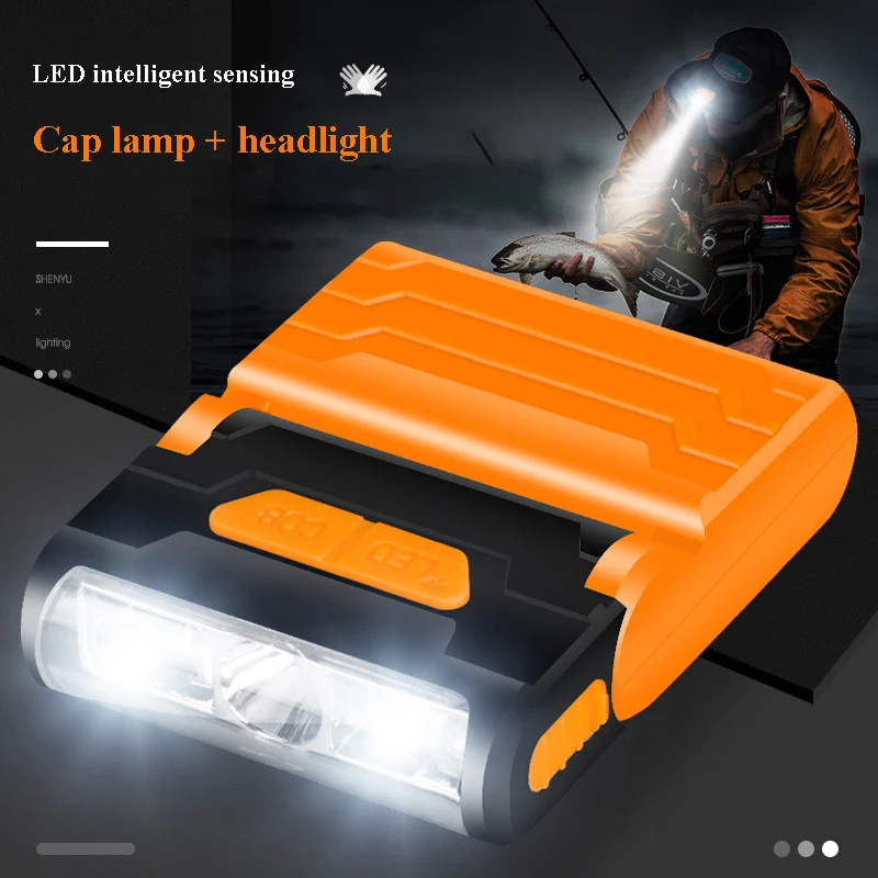 Светодиодный блики ночного рыболовные Налобные фонари USB зарядки индукции